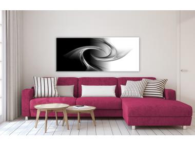 Zdjęcie: Obraz Glasspik 50x125 cm Gl034 Abstrakcja Cz/B STYLER