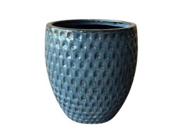 Zdjęcie: Donica szkliwiona Dark Grey Azurro L DIRECT HG