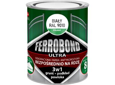 Zdjęcie: Farba antykorozyjna Ferrobond Ultra półmat biały 0,7L JURGA