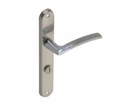 Klamka wewnętrzna Adular DH-96A szyld długi WC-L chrom+nikiel szczotkowany GAMET BASIC LINE