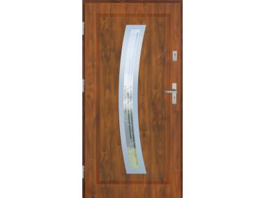 Drzwi zewnętrzne stalowo-drewniane Disting Figaro 02 Dąb złoty 80 cm lewe KR CENTER