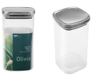 Zdjęcie: Pojemnik szklany Olivia 1400 ml DECOR