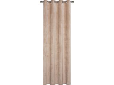 Zdjęcie: ZASŁONA Z KÓŁKAMI VELVET 140X260 CM, KOL. BEŻOWY