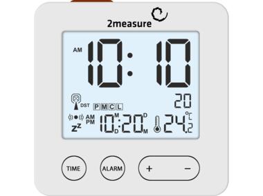 Zdjęcie: Stacja pogody z budzikiem - elektroniczna RCC, termometr 2MEASURE