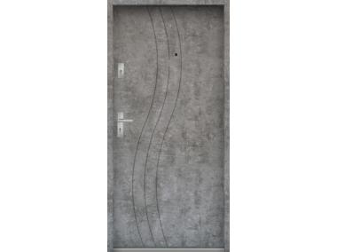 Zdjęcie: Drzwi wejściowe do mieszkań Bastion N-07 Beton srebrny 90 cm prawe ODP KR CENTER
