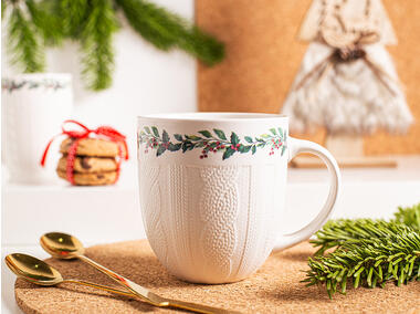 Zdjęcie: Kubek baryłka 500 ml dekoracja winter garland ALTOMDESIGN