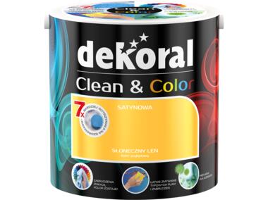 Farba satynowa Clean&Color 2,5 L słoneczny len DEKORAL