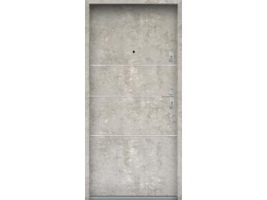 Zdjęcie: Drzwi wejściowe do mieszkań Bastion A-66 Beton naturalny 80 cm (NW) lewe ODO KR CENTER