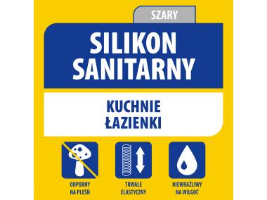 Zdjęcie: Silikon sanitarny 280 ml szary SOUDAL