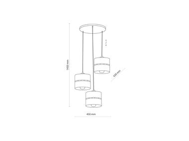 Zdjęcie: Lampa sufitowa Hilton white/gold 3 x E27 4774 TK LIGHTING