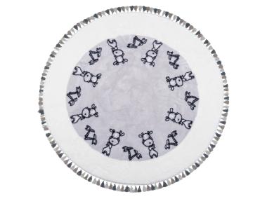 Zdjęcie: Dywan Maximo Design 120 cm koło krówka szary MULTI-DECOR