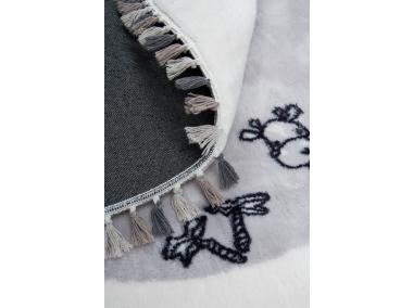 Zdjęcie: Dywan Maximo Design 120 cm koło krówka szary MULTI-DECOR