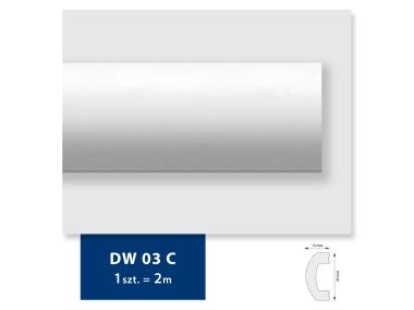 Zdjęcie: Listwa ścienna z polimeru HD 2 m DW03C 3,5 x 1,5 cm DMS