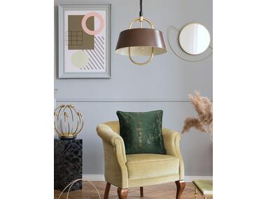 Zdjęcie: Poszewka welwetowa ze złotym nadrukiem oh my chic zielono-złoty 45x45 cm CHIC HOME
