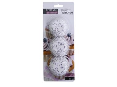 Zdjęcie: Forma do muffin 100 szt. - 10 cm fiolet serca SMART KITCHEN BAKING