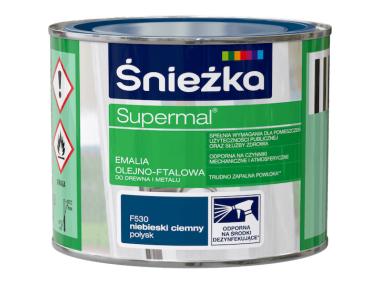 Zdjęcie: Emalia Supermal niebieski ciemny F530 0,2L ŚNIEŻKA