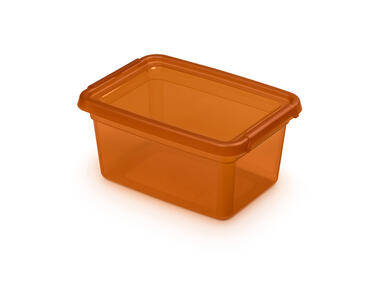 Zdjęcie: Pojemnik z pokrywką i klipsami 14x19x9 cm 1,5 L Amber (2242) Basestore ORPLAST