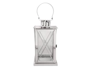 Zdjęcie: Latarenka metalowa z uchwytem 20x20x55 cm srebrna ALTOMDESIGN