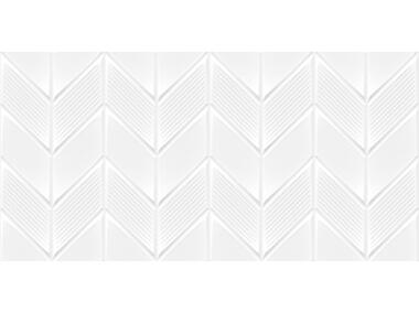 Płytka ścienna, glazura White Chevron Satine 30x60 cm NETTO