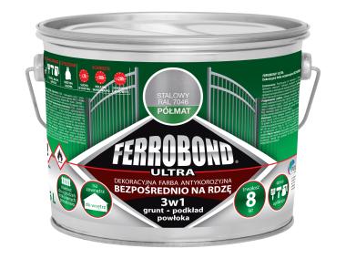 Farba antykorozyjna Ferrobond Ultra półmat stalowy 2,5L JURGA