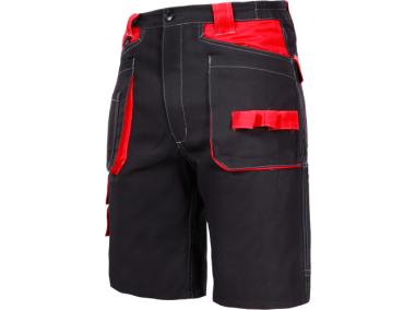 Zdjęcie: Spodenki krótkie czarno-czerwone 100% bawełna 245g/m2 XL LAHTI PRO
