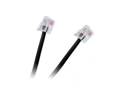 Zdjęcie: Kabel telefoniczny 2 m wtyk - wtyk czarny TEL0033A-2 BODEX