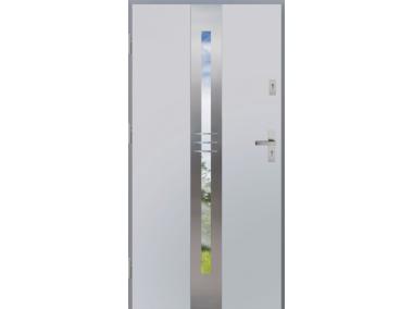 Drzwi zewnętrzne stalowo-drewniane Disting Otello 06 Biały 90 cm lewe KR CENTER
