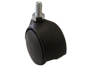 Kółka meblowe plastikowe podwójne wkręcane M 8,  fi 40 mm, 35 kg HSI