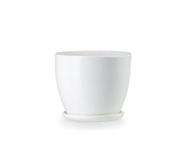 Zdjęcie: Doniczka Klasik 1 biały połysk 13x11 cm FLOWERPOT