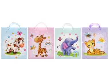 Zdjęcie: Torebka prezentowa 3D Little animals M 180x220x100 mm RAVI