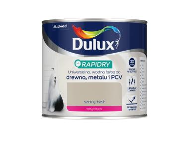 Zdjęcie: Farba do drewna, metalu i PCV Rapidry 0,4 L szary beż DULUX