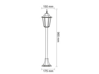 Zdjęcie: Lampa ogrodowa Liguria metrowa czarna POLUX
