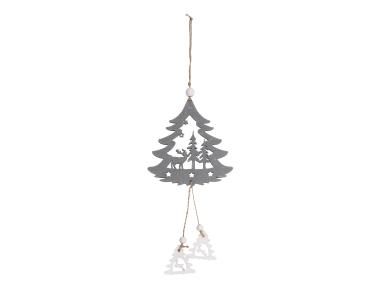 Zdjęcie: Zawieszka świąteczna Choinka 14x15/42 cm TIN TOURS