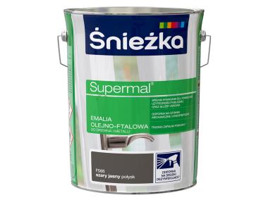 Zdjęcie: Emalia Supermal szary jasny F566 5L ŚNIEŻKA