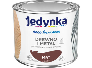 Zdjęcie: Farba do drewna i metalu Deco&Protect mat mahoń 0,2 L JEDYNKA