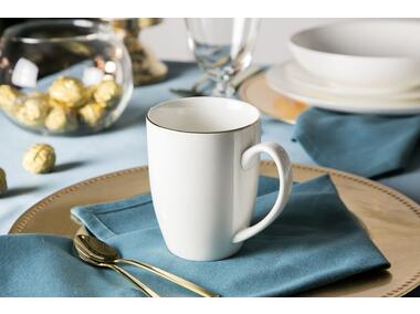 Zdjęcie: Kubek Bella Złota Linia 320 ml porcelana kremowa ALTOMDESIGN