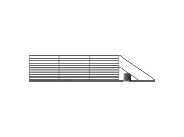 Brama przesuwna Bona 5x1,5 m stal ocynk+ral7016 struktura prawa z automatem POLBRAM