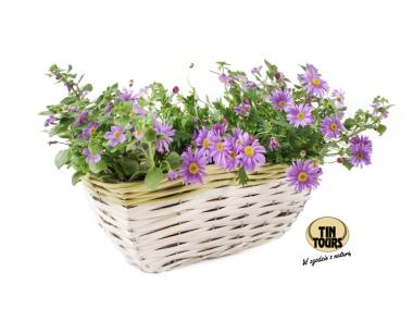 Zdjęcie: Kosz wiklinowy do obsadzania kwiatami 30x14x12h cm TIN TOURS