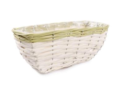 Zdjęcie: Kosz wiklinowy do obsadzania kwiatami 30x14x12h cm TIN TOURS