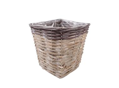 Zdjęcie: Osłonka wiklinowa na doniczkę 19x19x12 cm TIN TOURS