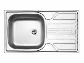 Zlewozmywak Legato satyna 1K Z/O 760x435x145, 2" + osprzęt DEANTE