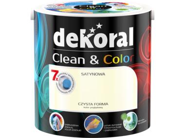 Zdjęcie: Farba satynowa Clean&Color 2,5 L czysta forma DEKORAL