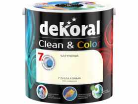 Farba satynowa Clean&Color 2,5 L czysta forma DEKORAL