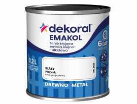Emalia ftalowa Emakol Strong biały 0,2 L DEKORAL