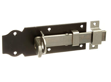Zdjęcie: Zasuwa zamkowa z obejmą błyszczącą 140x52 mm ALBERTS