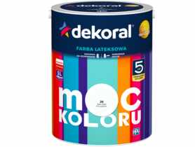 Farba lateksowa Moc Koloru biały dom 5 L DEKORAL