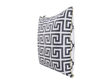 Zdjęcie: Poszewka maroko i kostka grecka chic obsession no.3 biało-czarna+złota obszywka 45x45 cm CHIC HOME