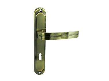 Zdjęcie: Klamka drzwiowa z długim Szyldem pod klucz Dekan 72 mm Brąz grafiato DOMINO