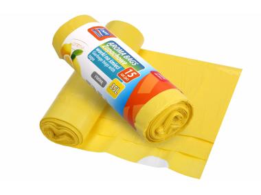 Zdjęcie: Worki na śmieci 35 L - 15 szt. Aroma Bags z taśmą cytrynowe RAVI