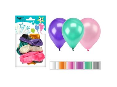 Zdjęcie: Balony metalizowane 25 cm - 12 szt. RAVI